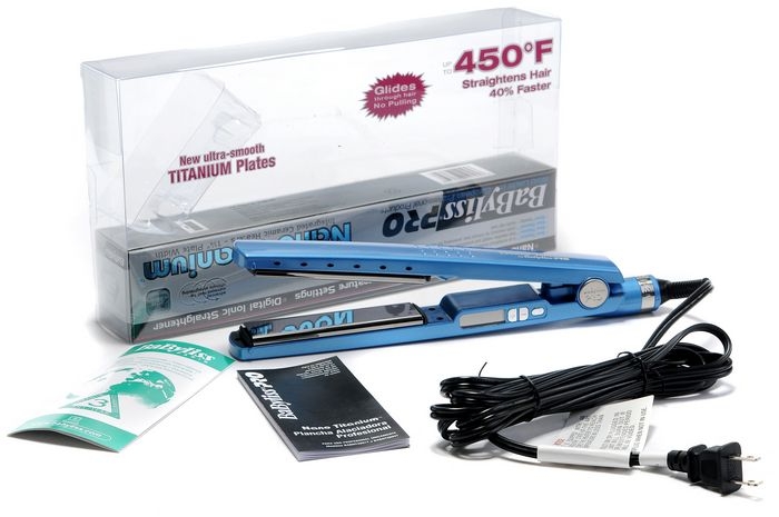 Babyliss Pro Nano Titanium 1-3/4 Inch Flat Iron Straightener BAB
